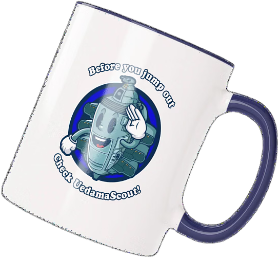 UedamaScout mug with scout mascot