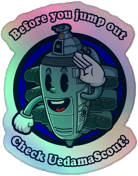 UedamaScout holographic sticker